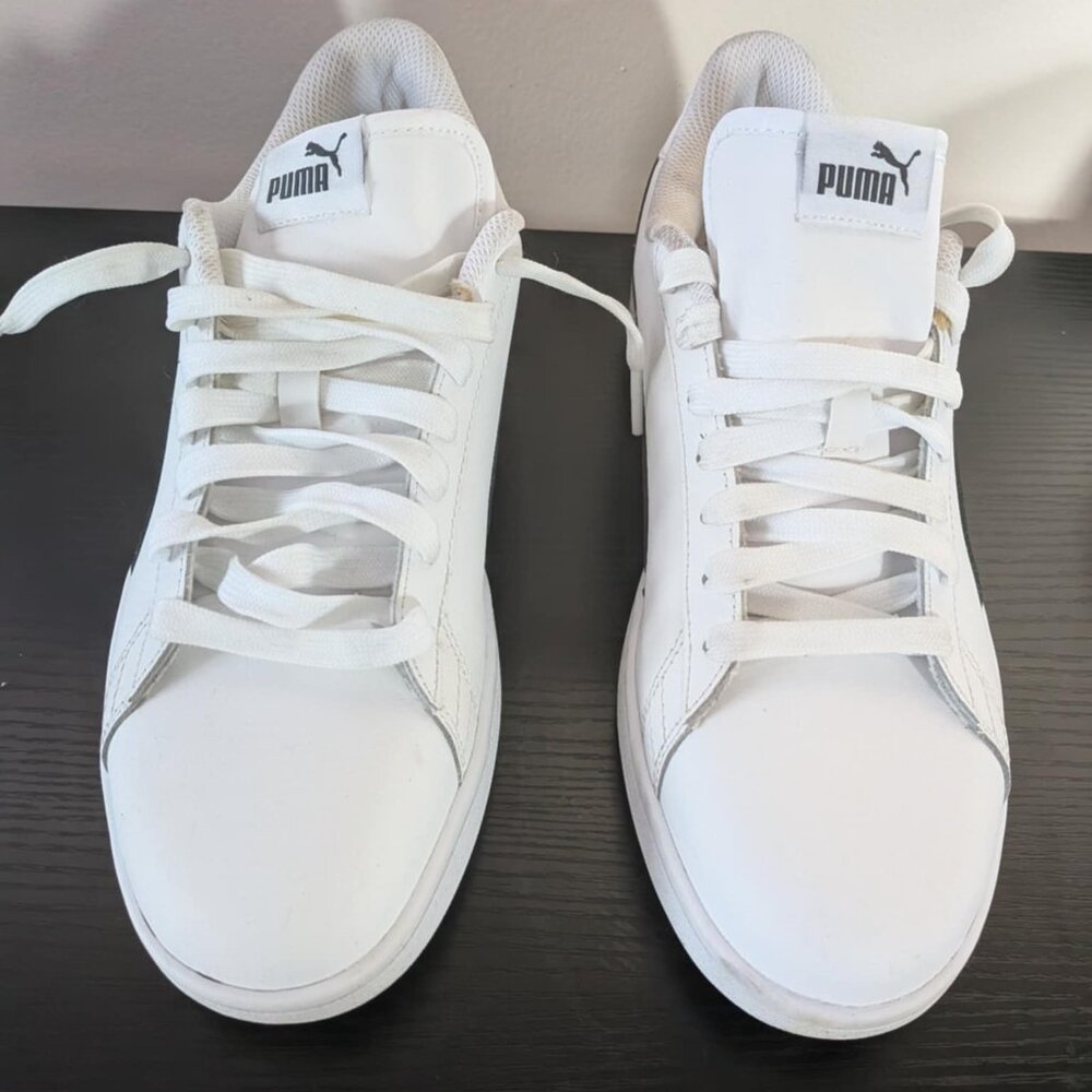 Puma Smash V2 White Black Sneakers Men’s Size 11